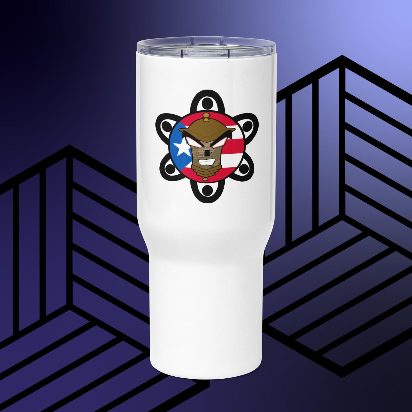 Travel mug with a handle WolfPack Boricua Travel Mug Collection